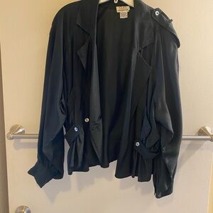 Black Silk Overshirt